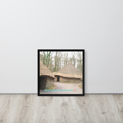 Village Charm Framed photo paper poster with realestatepartner24 with house Logo
