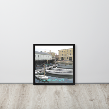 Boat on Water Framed photo paper poster with groundfloorview24 with House Logo