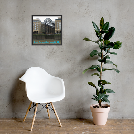 Hay's Galleria Framed photo paper poster with Real Estate Matching24 Logo