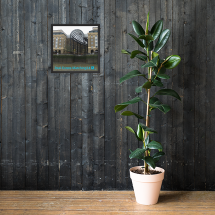 Hay's Galleria Framed photo paper poster with Real Estate Matching24 Logo