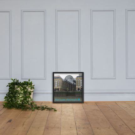 Hay's Galleria Framed photo paper poster with Real Estate Matching24 Logo