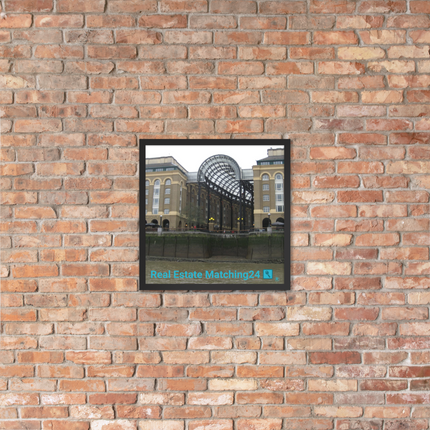 Hay's Galleria Framed photo paper poster with Real Estate Matching24 Logo