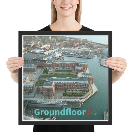 Nice City Framed photo paper poster with Groundfloor with House Logo