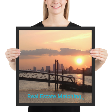 Evening Glow Framed photo paper poster with realestatematching without key Logo