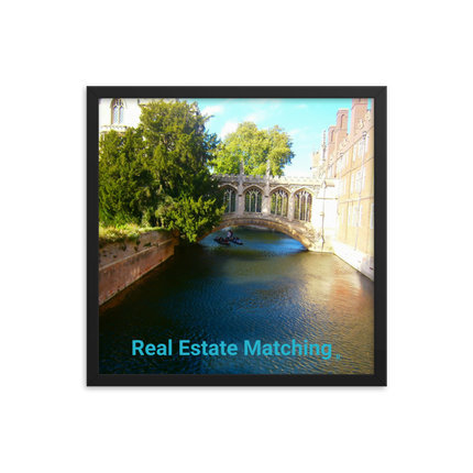 Beautiful Canel Framed photo paper poster with realestatematching without key Logo