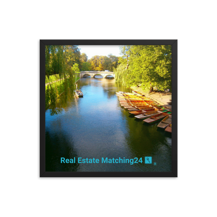 Beautiful Nature Framed photo paper poster with realestatematching24 with key Logo