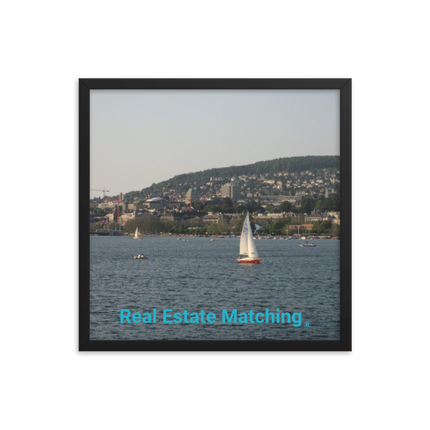 Beautiful River & Hills Sinari Framed photo paper poster with realestatematching without key Logo
