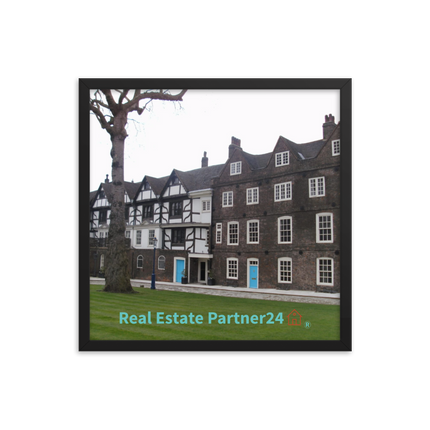 Beautiful Palace Framed photo paper poster with realestatepartner24 with house Logo