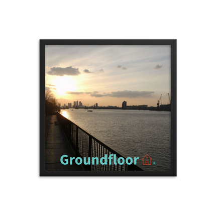 Awesome River View Framed photo paper poster with Groundfloor with House Logo