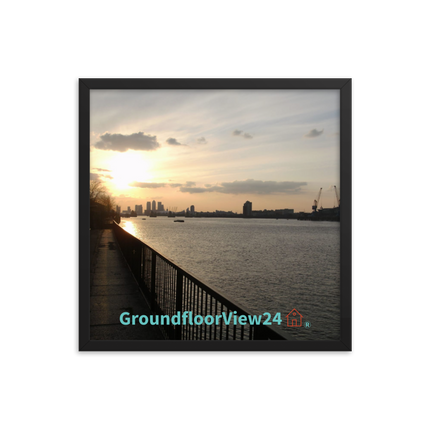 Awesome River View Framed photo paper poster with groundfloorview24 with House Logo