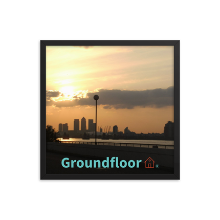 Majestic Sunset Framed photo paper poster with Groundfloor with House Logo