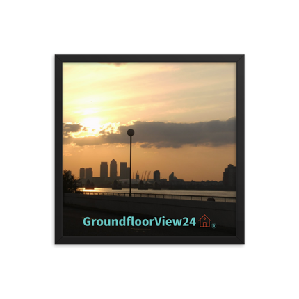 Majestic Sunset Framed photo paper poster with groundfloorview24 with House Logo