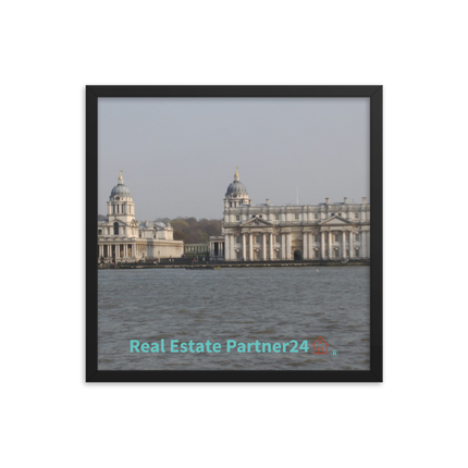 Riverside Beauty Framed photo paper poster with realestatepartner24 with house Logo