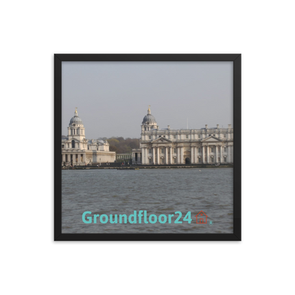 Riverside Beauty Framed photo paper poster with Groundfloor24 with House Logo
