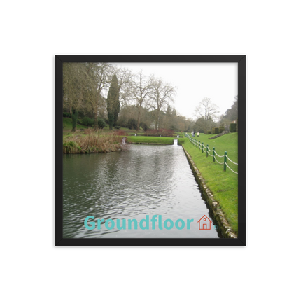 Lakeside Beauty Framed photo paper poster with Groundfloor with House Logo