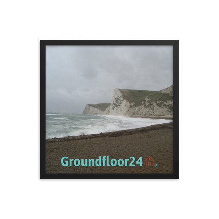 Waves and Sand Framed photo paper poster with Groundfloor24 with House Logo