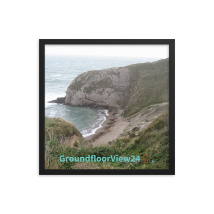 Sea & Hills Framed photo paper poster with groundfloorview24 with House Logo