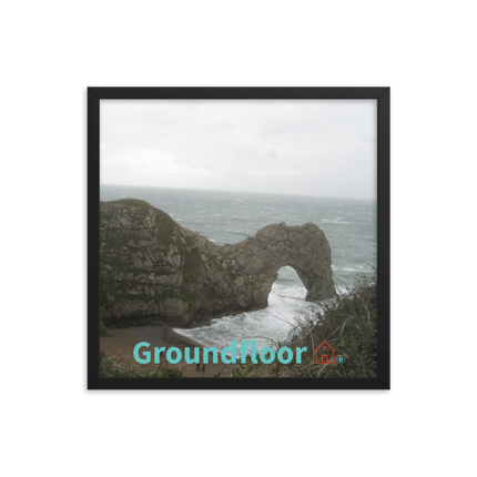 Coastal Escape Framed photo paper poster with Groundfloor with House Logo