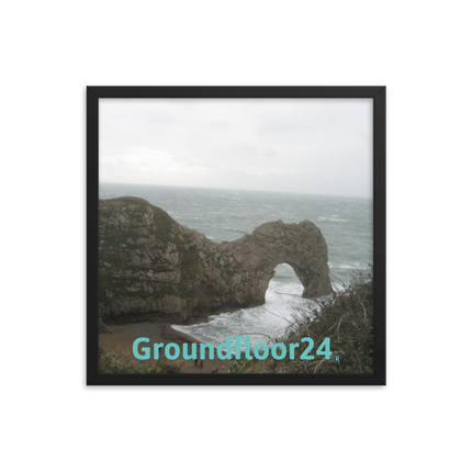 Coastal Escape Framed photo paper poster with Groundfloor24 without House Logo