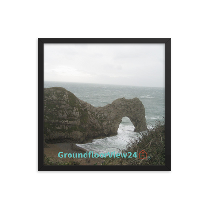 Coastal Escape Framed photo paper poster with groundfloorview24 with House Logo