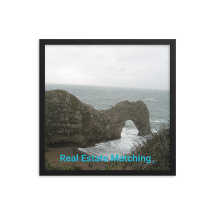 Coastal Escape Framed photo paper poster with realestatematching without key Logo
