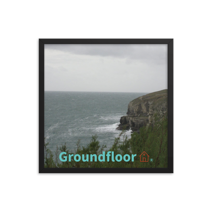 Seaside Serenity Framed photo paper poster with Groundfloor with House Logo