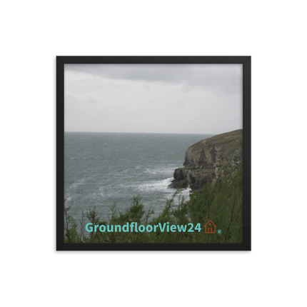 Seaside Serenity Framed photo paper poster with groundfloorview24 with House Logo
