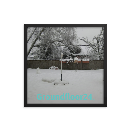 Winter Wonderland Framed photo paper poster with Groundfloor24 without House Logo