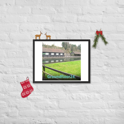 Lakeside Serenity Framed photo paper poster with Groundfloor24 without House Logo