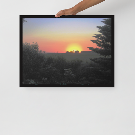 Beautiful Sunset Sinari Framed photo paper poster with Groundfloor24 with House Logo