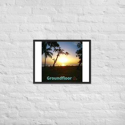Beautiful Sea View Framed photo paper poster with Groundfloor with House Logo