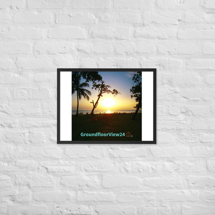 Beautiful Sea View Framed photo paper poster with groundfloorview24 with House Logo