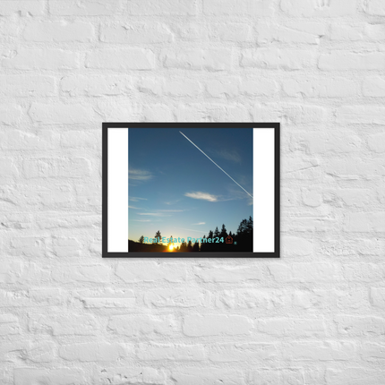 Attractive Sunset Sinari Framed photo paper poster with realestatepartner24 with house Logo