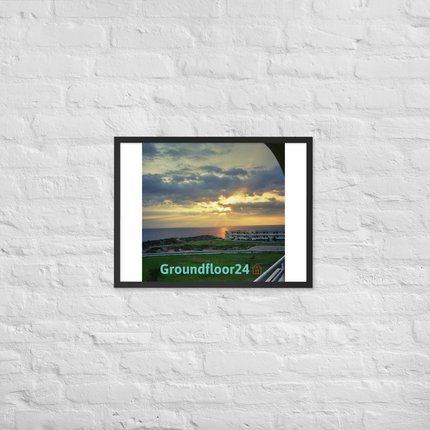 Natural View Framed photo paper poster with Groundfloor24 with House Logo
