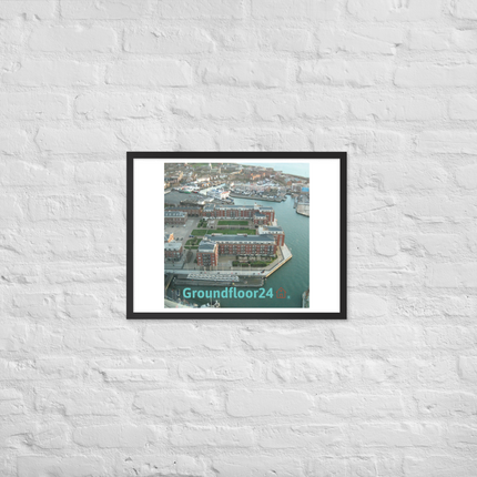 Nice City Framed photo paper poster with Groundfloor24 with House Logo