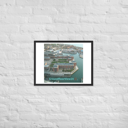 Nice City Framed photo paper poster with groundfloorview24 with House Logo