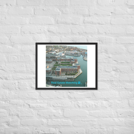 Nice City Framed photo paper poster with realestatematching with key Logo