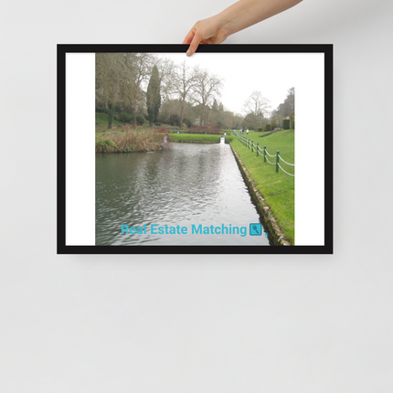Lakeside Beauty Framed photo paper poster with realestatematching with key Logo