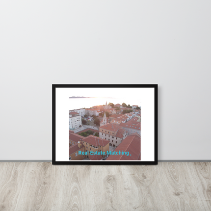 Roof Sunset View Framed photo paper poster with realestatematching without key Logo