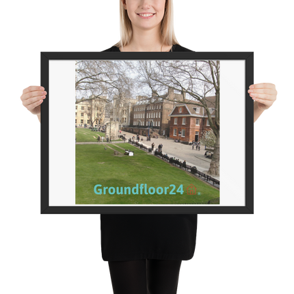 Beautiful Park Framed photo paper poster with Groundfloor24 with House Logo