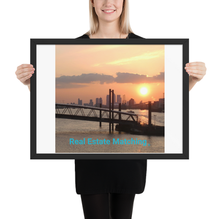 Evening Glow Framed photo paper poster with realestatematching without key Logo