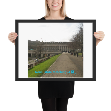 Majestic Palace Framed photo paper poster with realestatematching24 with key Logo