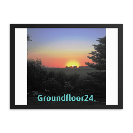 Beautiful Sunset Sinari Framed photo paper poster with Groundfloor24 without House Logo