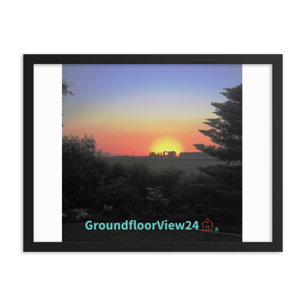 Beautiful Sunset Sinari Framed photo paper poster with groundfloorview24 with House Logo