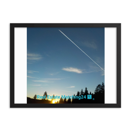 Attractive Sinari Framed photo paper poster with realestatematching24 with key Logo