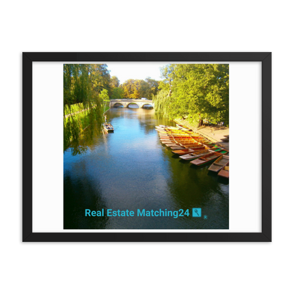 Beautiful Nature Framed photo paper poster with realestatematching24 with key Logo