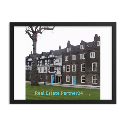 Beautiful Palace Framed photo paper poster with realestatepartner24 with house Logo