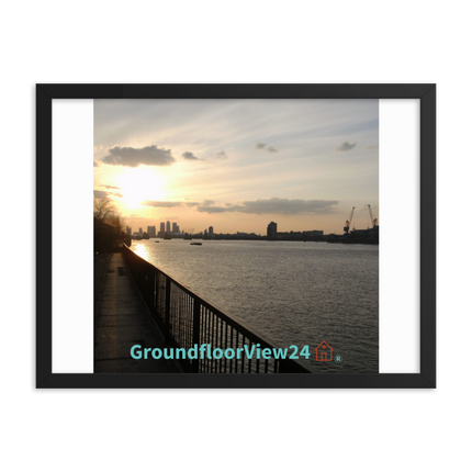 Awesome River View Framed photo paper poster with groundfloorview24 with House Logo