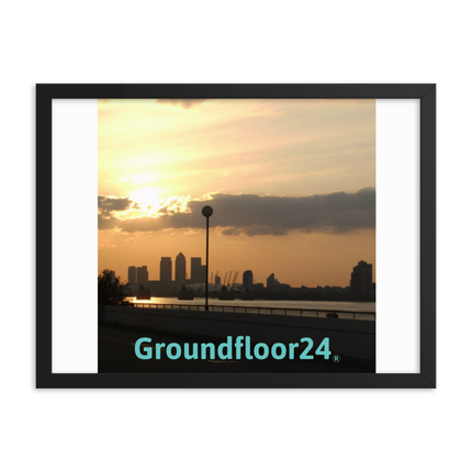 Majestic Sunset Framed photo paper poster with Groundfloor24 without House Logo