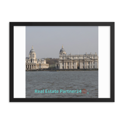 Riverside Beauty Framed photo paper poster with realestatepartner24 with house Logo